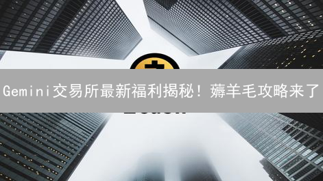 Gemini交易所最新福利揭秘！薅羊毛攻略来了？速看！